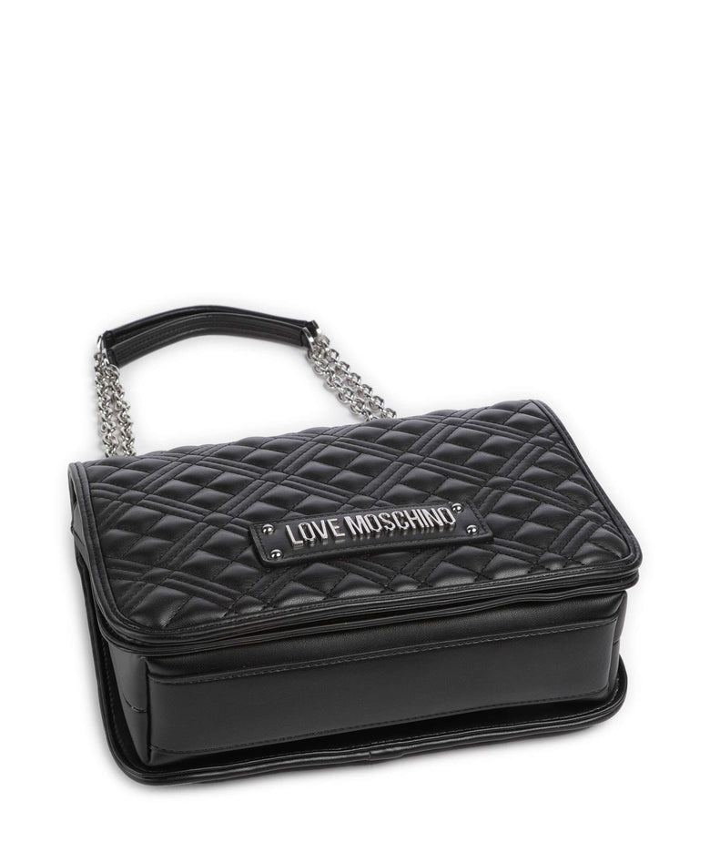 Love Moschino Quilted Laminated Shoulder bag nero
