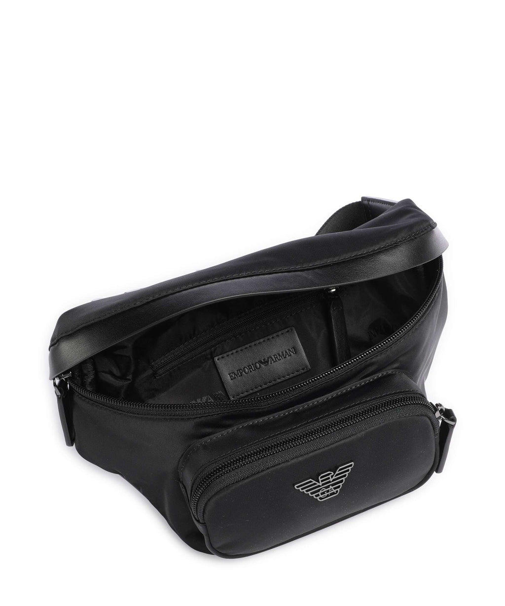 Emporio Armani Recycled Nylon Belt bag black beauty