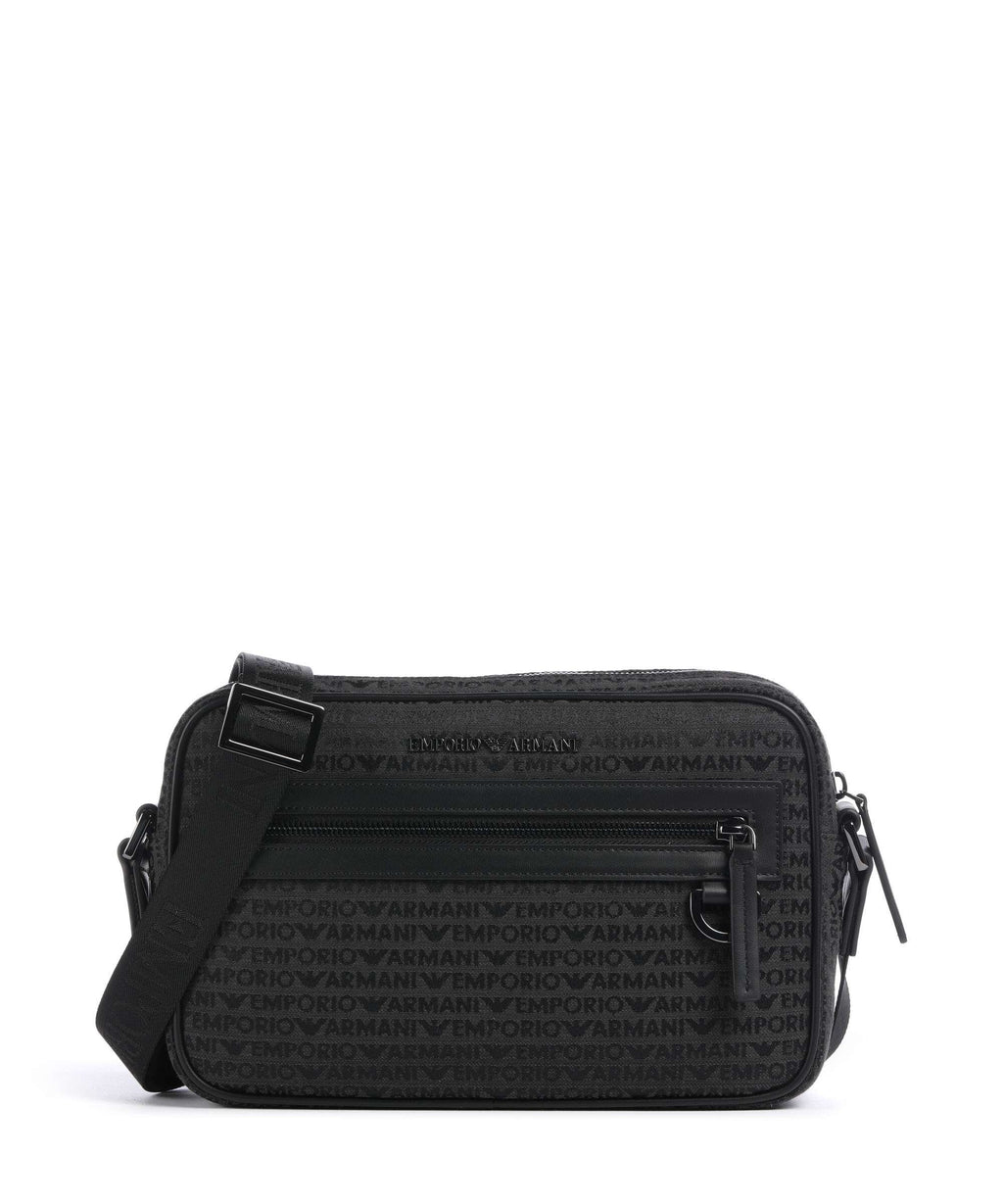 Emporio Armani Logo Jacquard Crossbody bag bristol black
