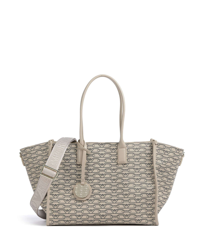 Emporio Armani La Gio Tote bag ecru/nero