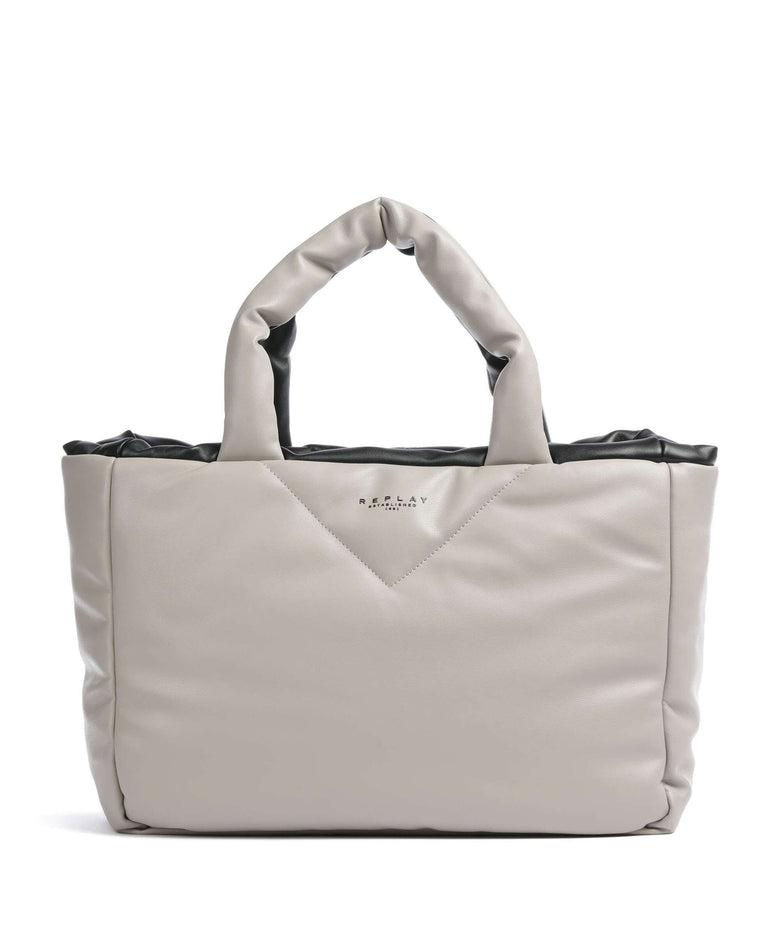 Replay Tote bag iron grey/black