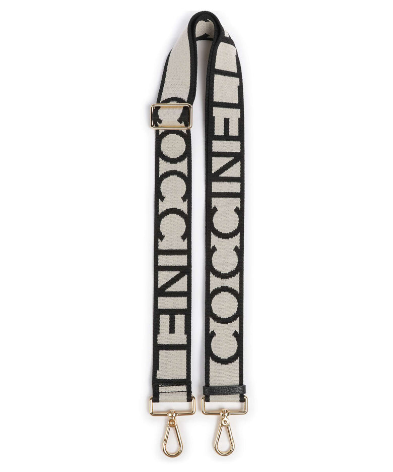 Coccinelle Nastro Signature Bag strap chalk