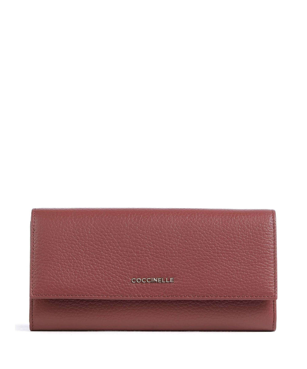 Coccinelle Metallic Soft Wallet brandy