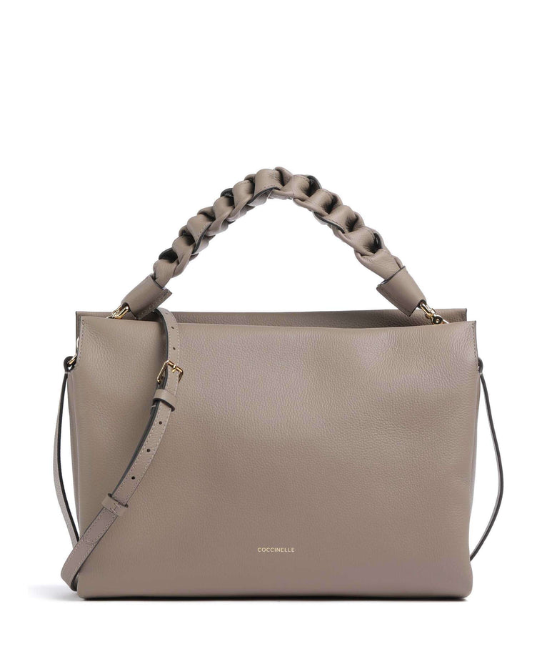 Coccinelle Boheme Grana Double Hobo bag warm taupe/rosette