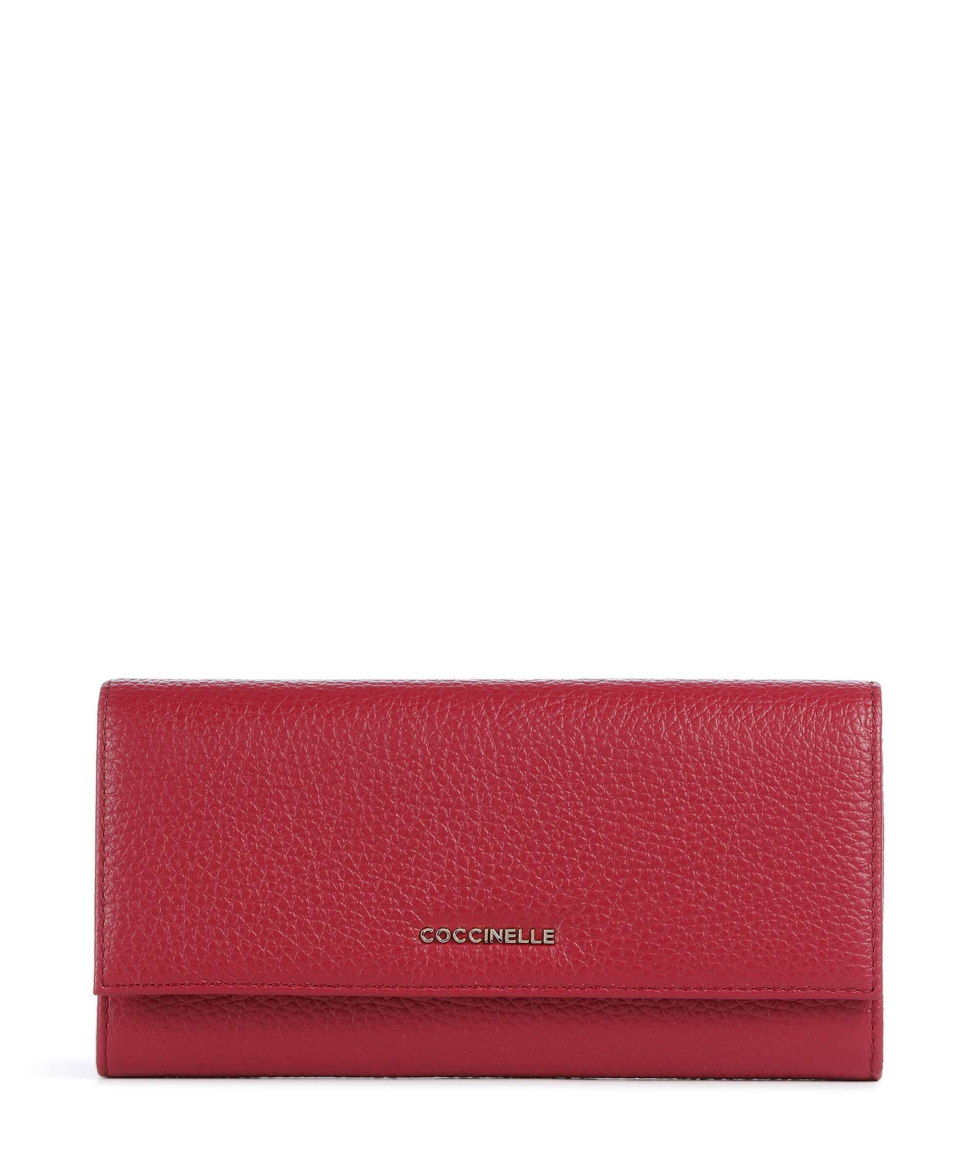 Coccinelle Metallic Soft Wallet sangria