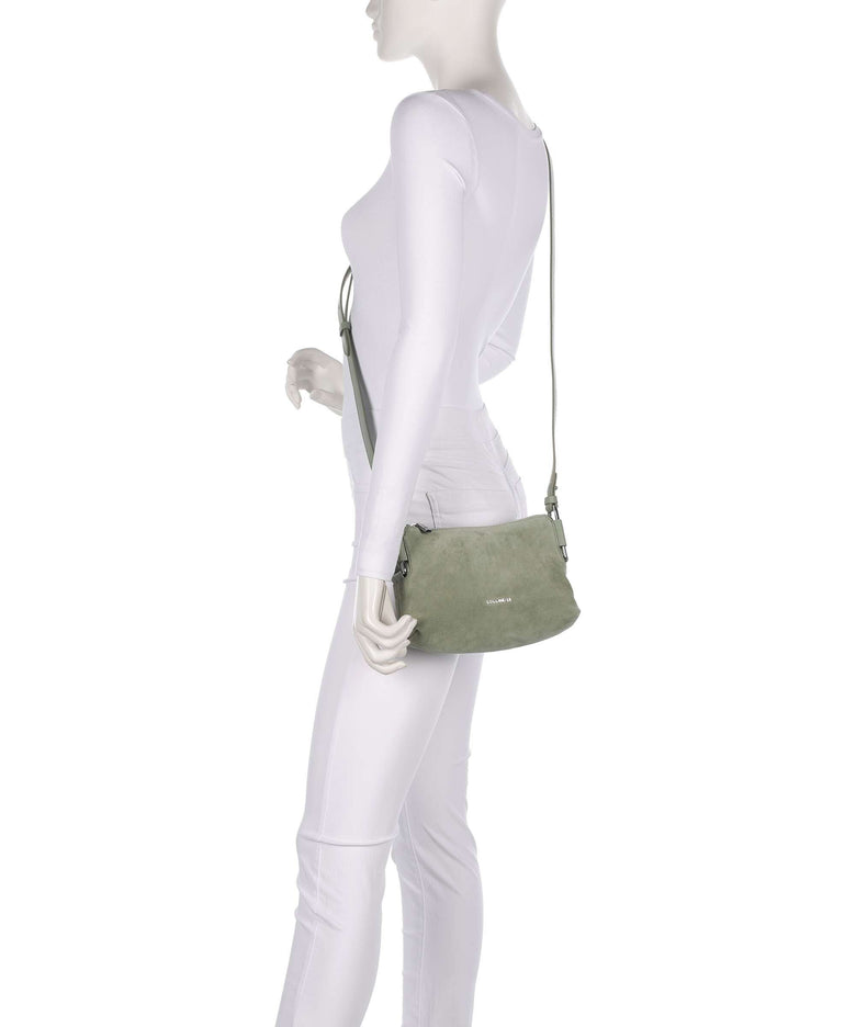 Coccinelle Rebekka Suede Shoulder bag greenery