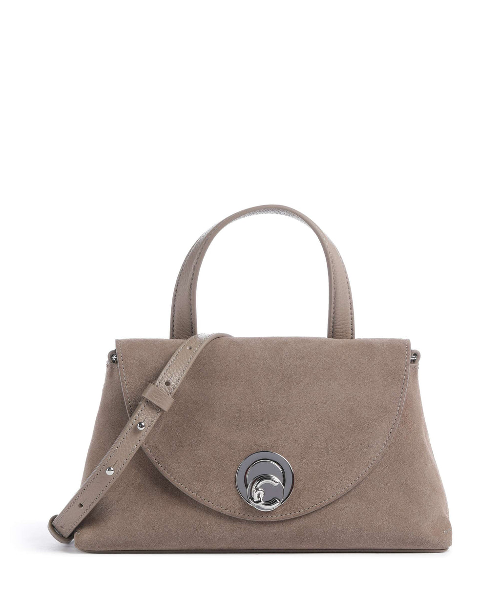 Coccinelle Nikla Suede Handbag warm taupe