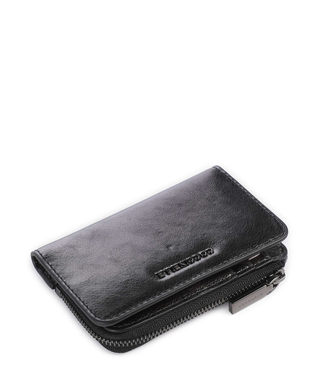 Coccinelle Metallic Smooth Metal Wallet noir