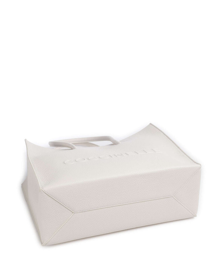Coccinelle Myrtha Maxi Logo Tote bag blanco