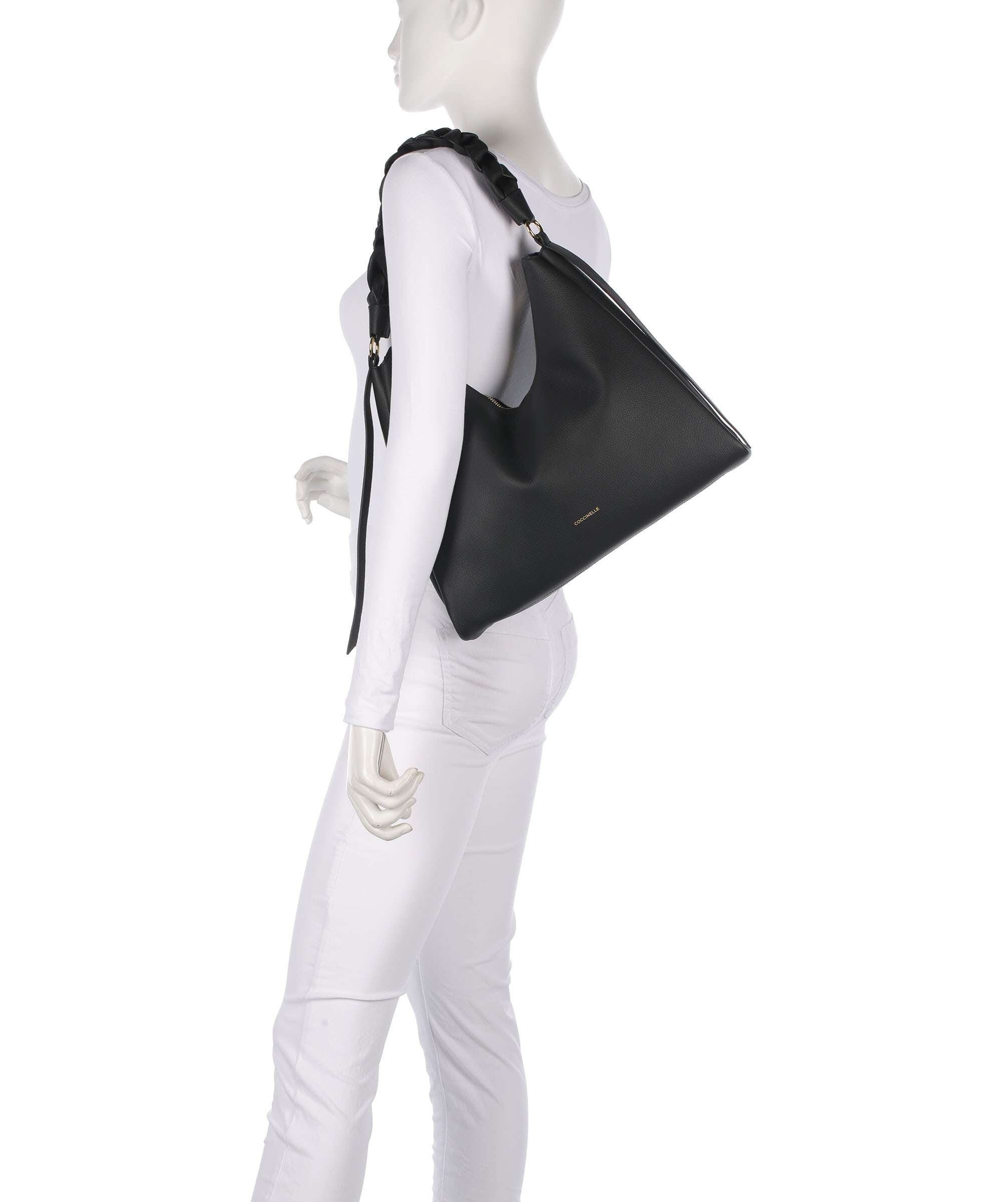 Coccinelle Boheme Grana Double Hobo bag noir/cognac