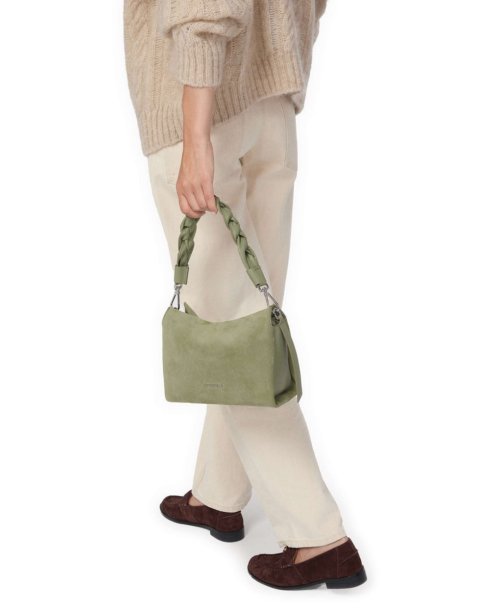 Coccinelle Boheme Suede Handbag greenery