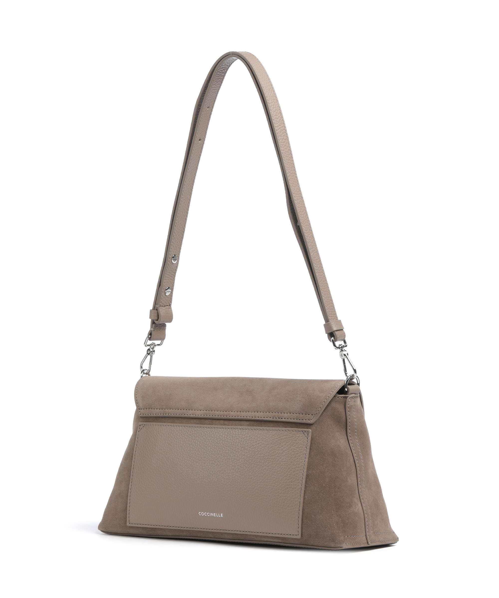 Coccinelle Nikla Suede Shoulder bag warm taupe