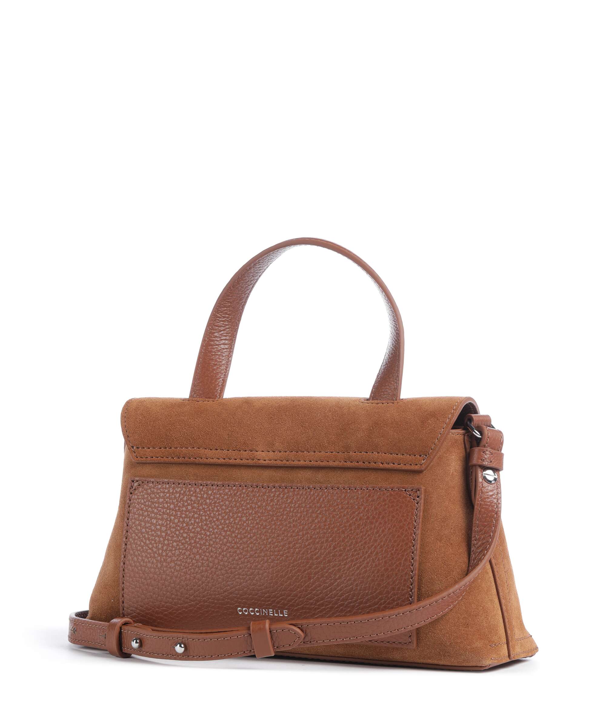 Coccinelle Nikla Suede Handbag cognac