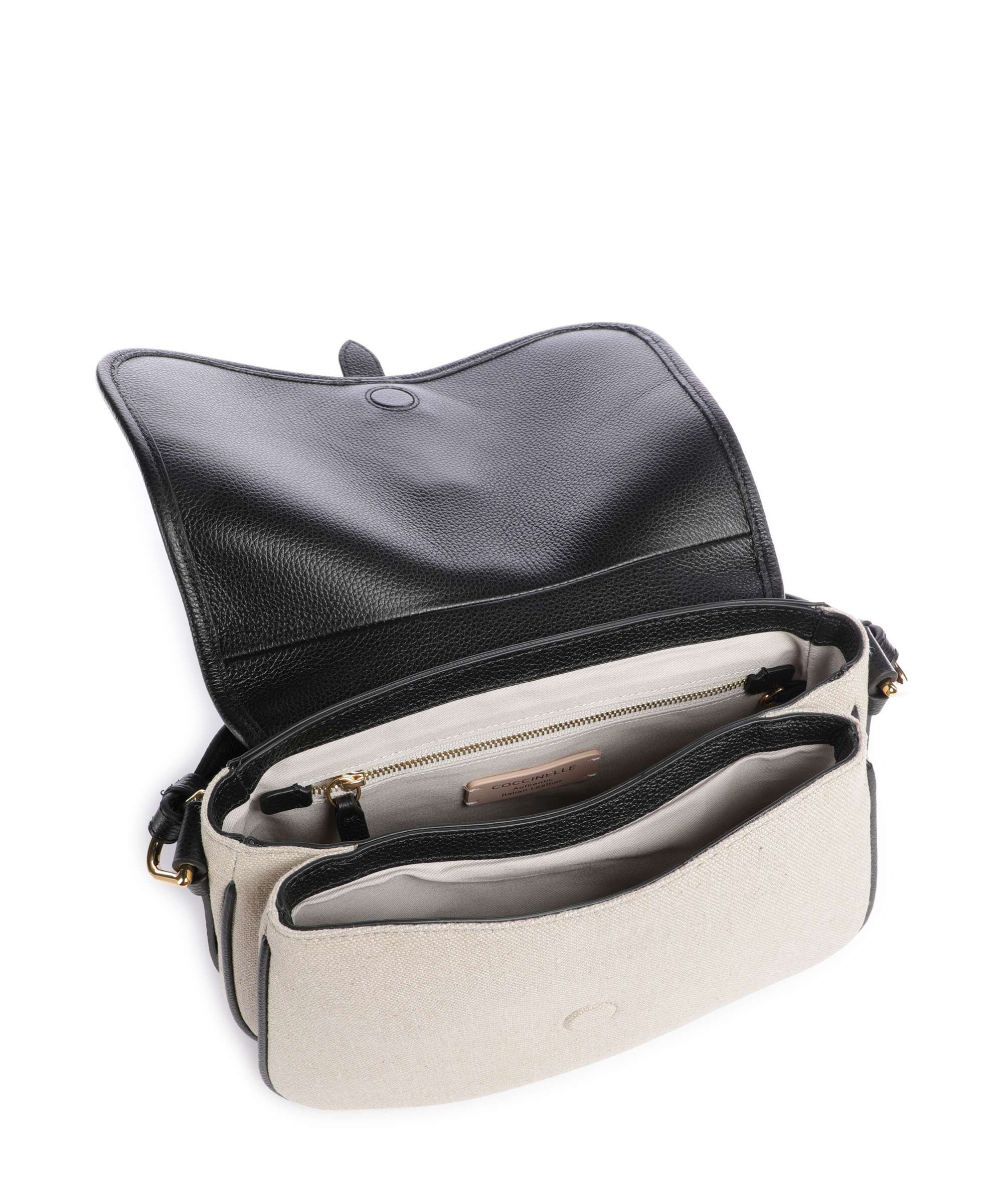 Coccinelle Mavery Canvas Handbag natural/noir