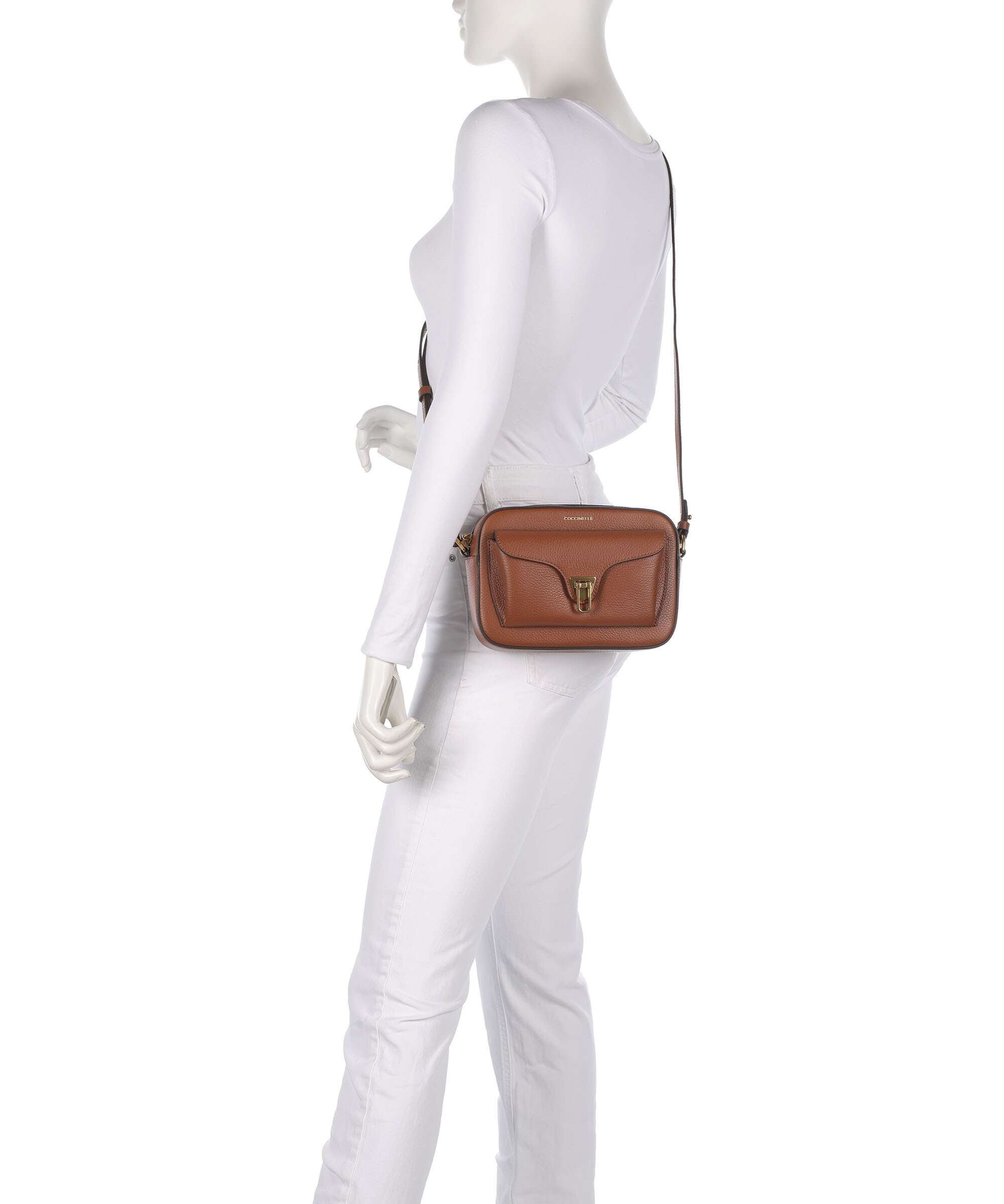 Coccinelle Beat Soft Crossbody bag cognac