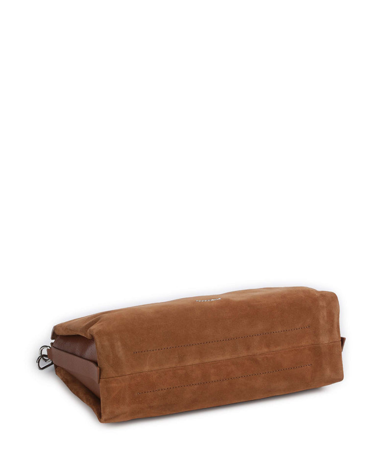 Coccinelle Boheme Suede Hobo bag cognac
