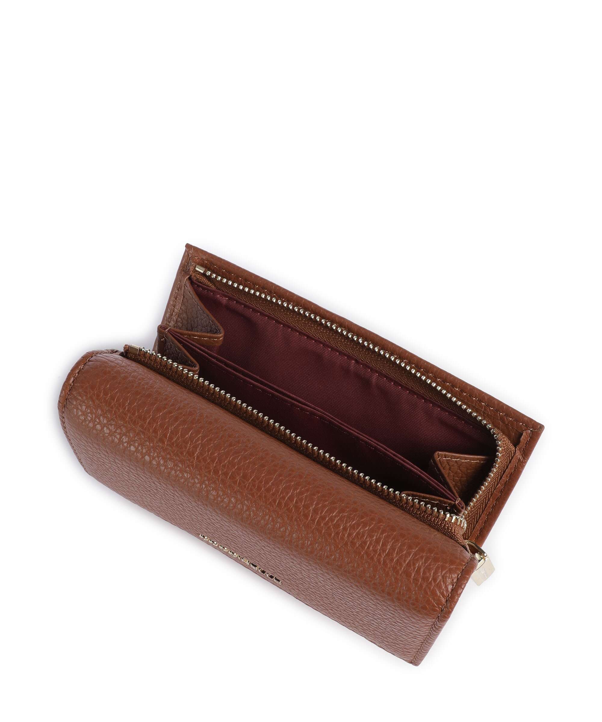 Coccinelle Metallic Soft Wallet cognac
