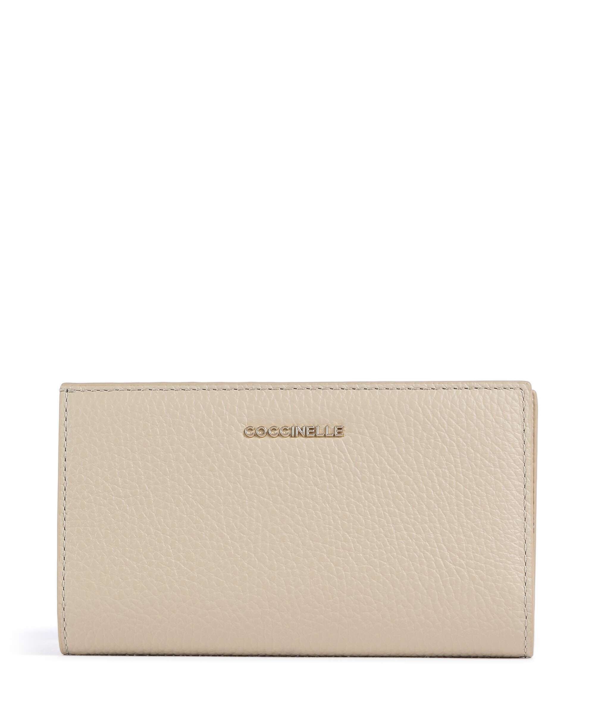 Coccinelle Metallic Soft Wallet sandshell