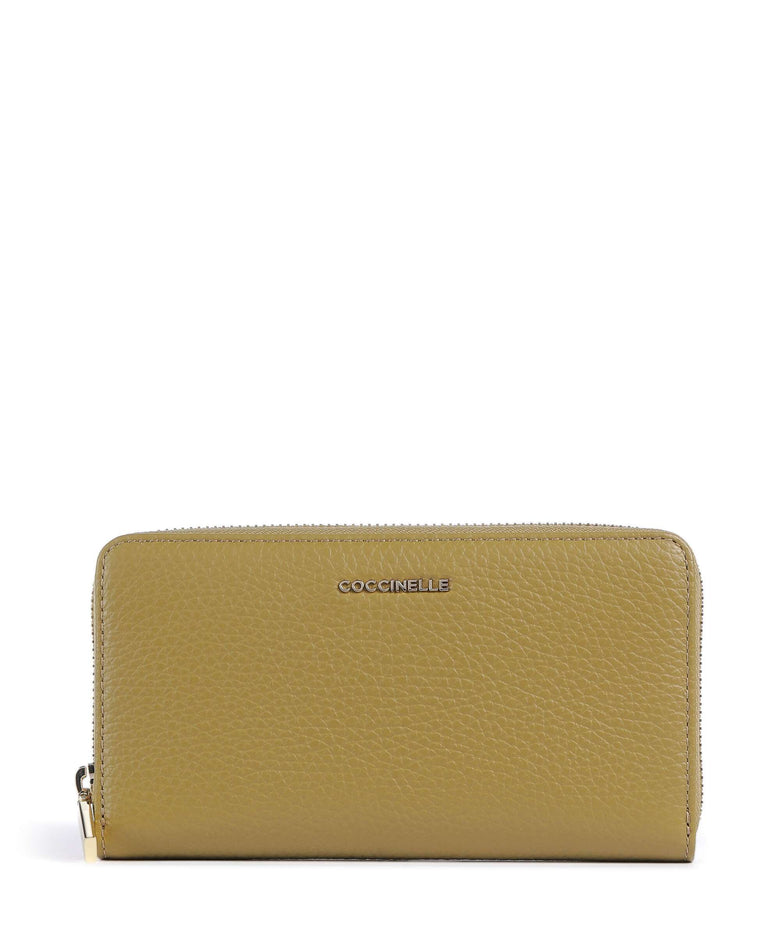 Coccinelle Metallic Soft Wallet seagrass