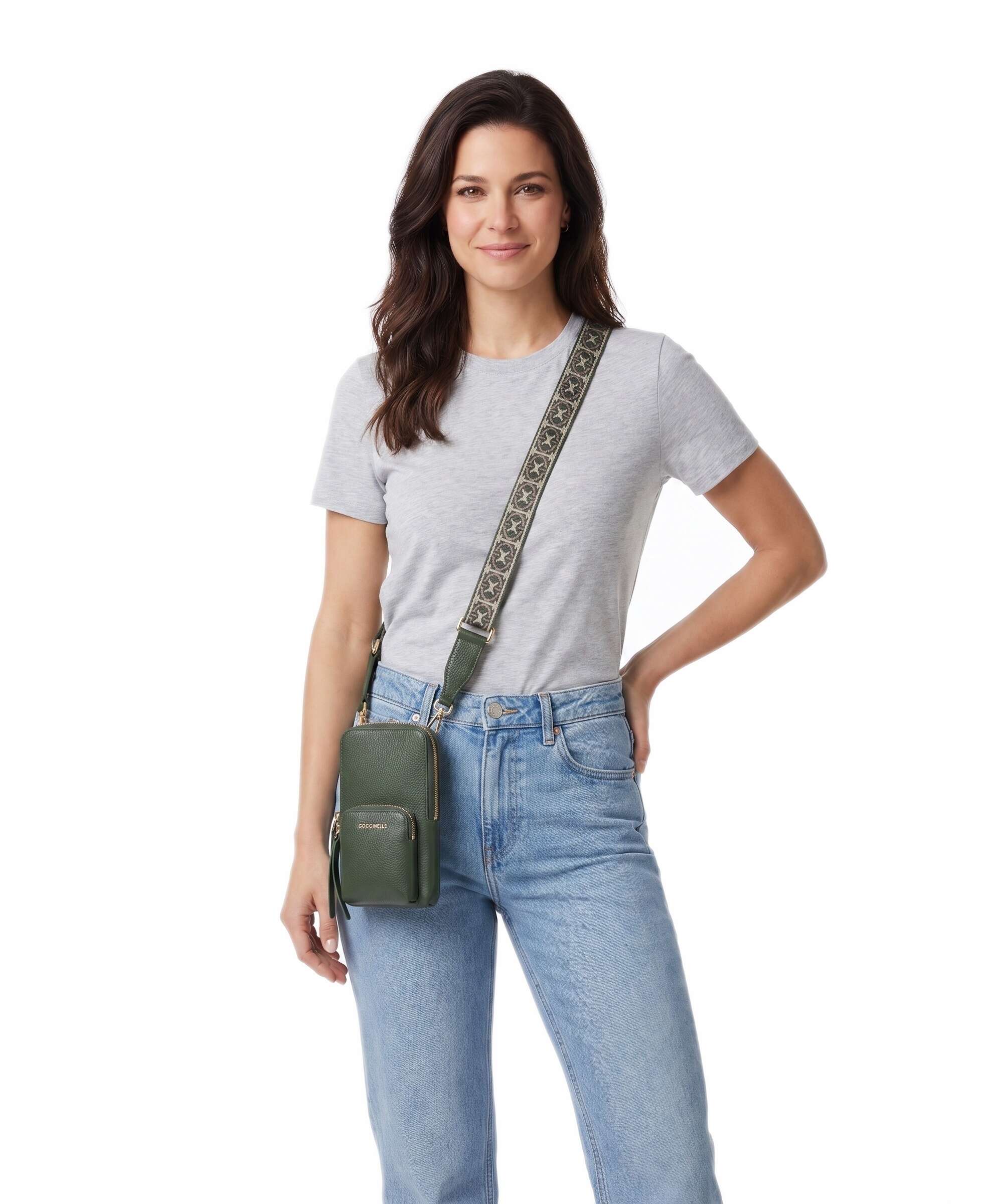 Coccinelle Pixie Phone bag garden green