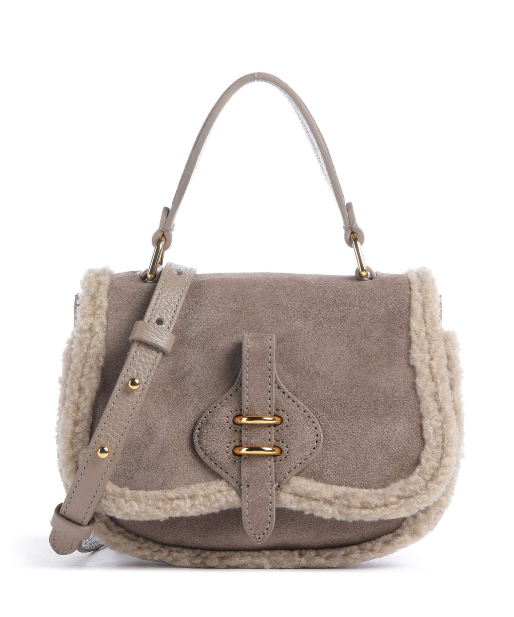 Coccinelle Mavery Suede Eco Crossbody bag warm taupe