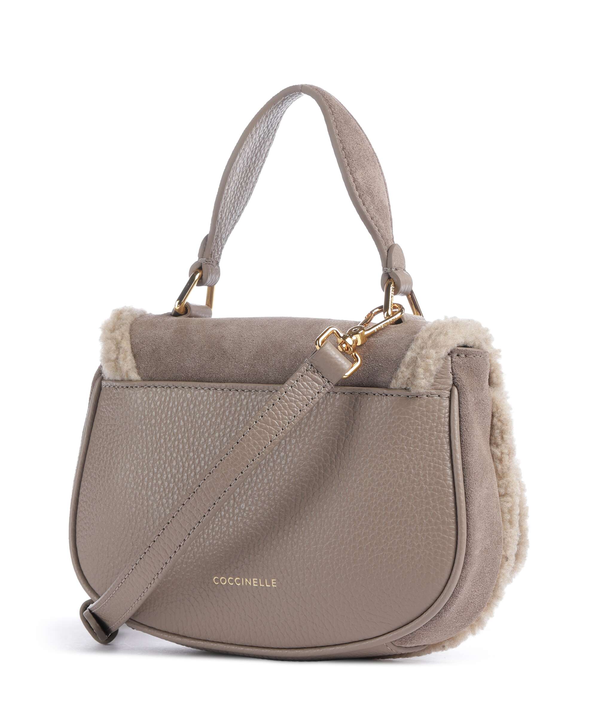 Coccinelle Mavery Suede Eco Crossbody bag warm taupe