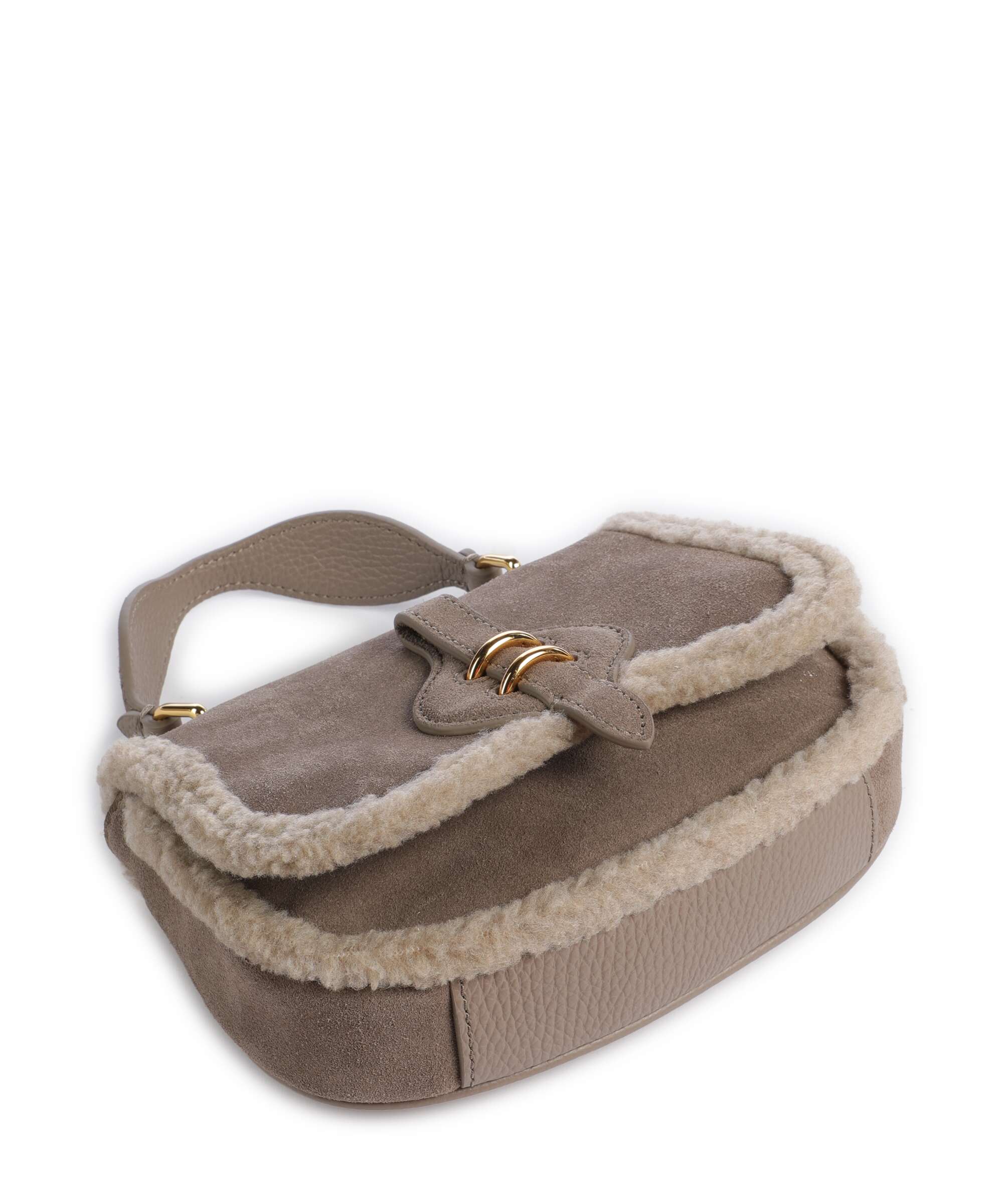 Coccinelle Mavery Suede Eco Crossbody bag warm taupe