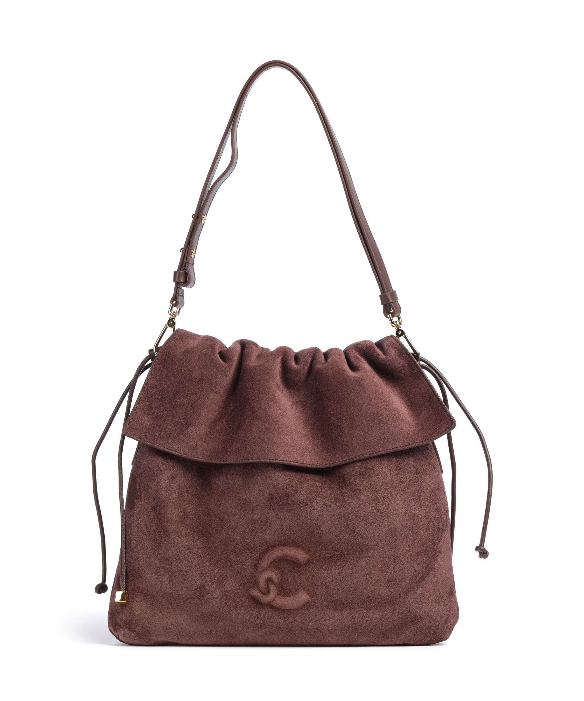 Coccinelle Lidia Suede Hobo bag berry