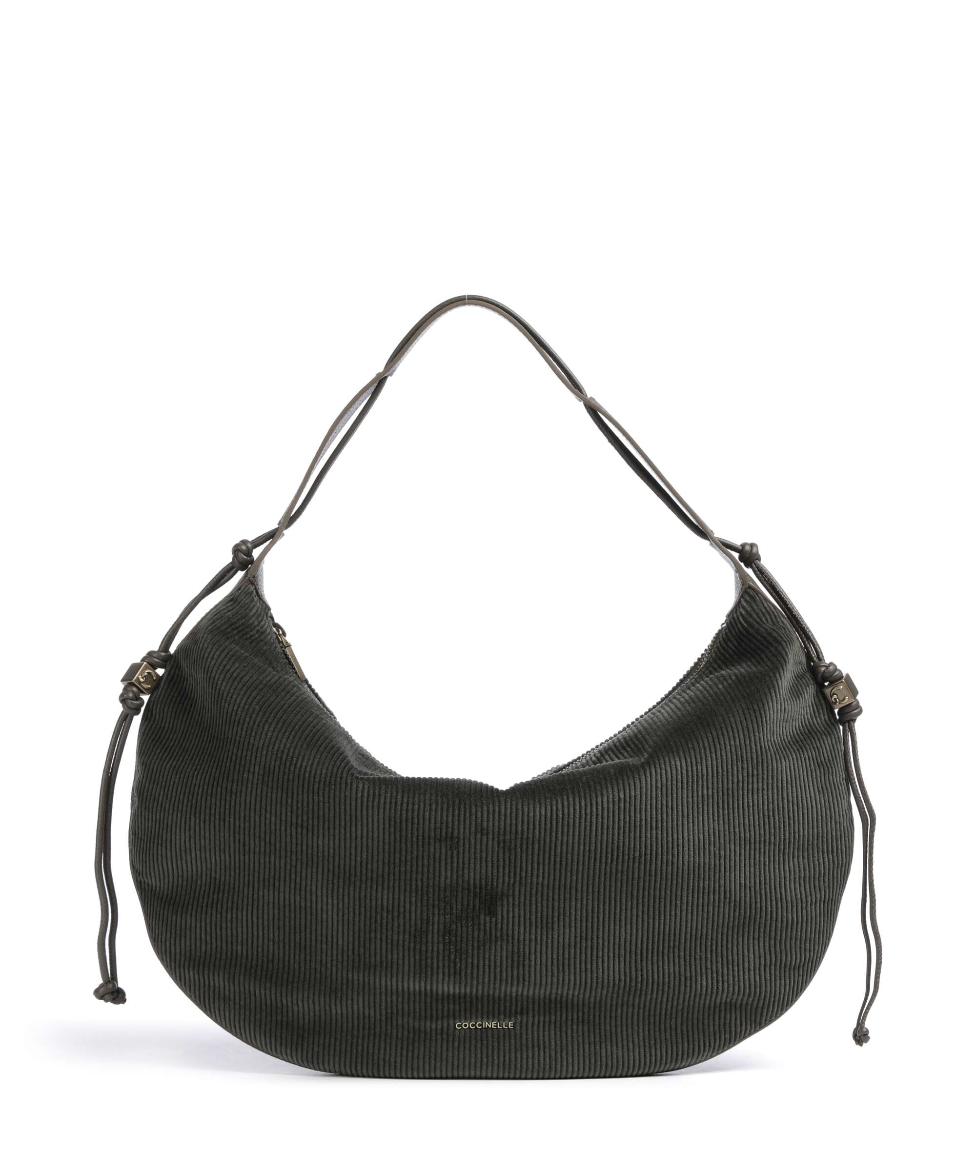 Coccinelle Thess Corduroy Hobo bag fango