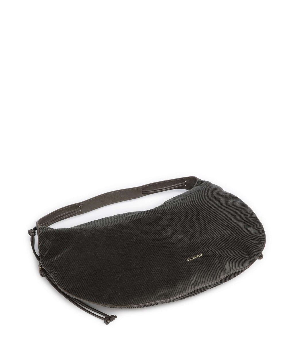 Coccinelle Thess Corduroy Hobo bag fango
