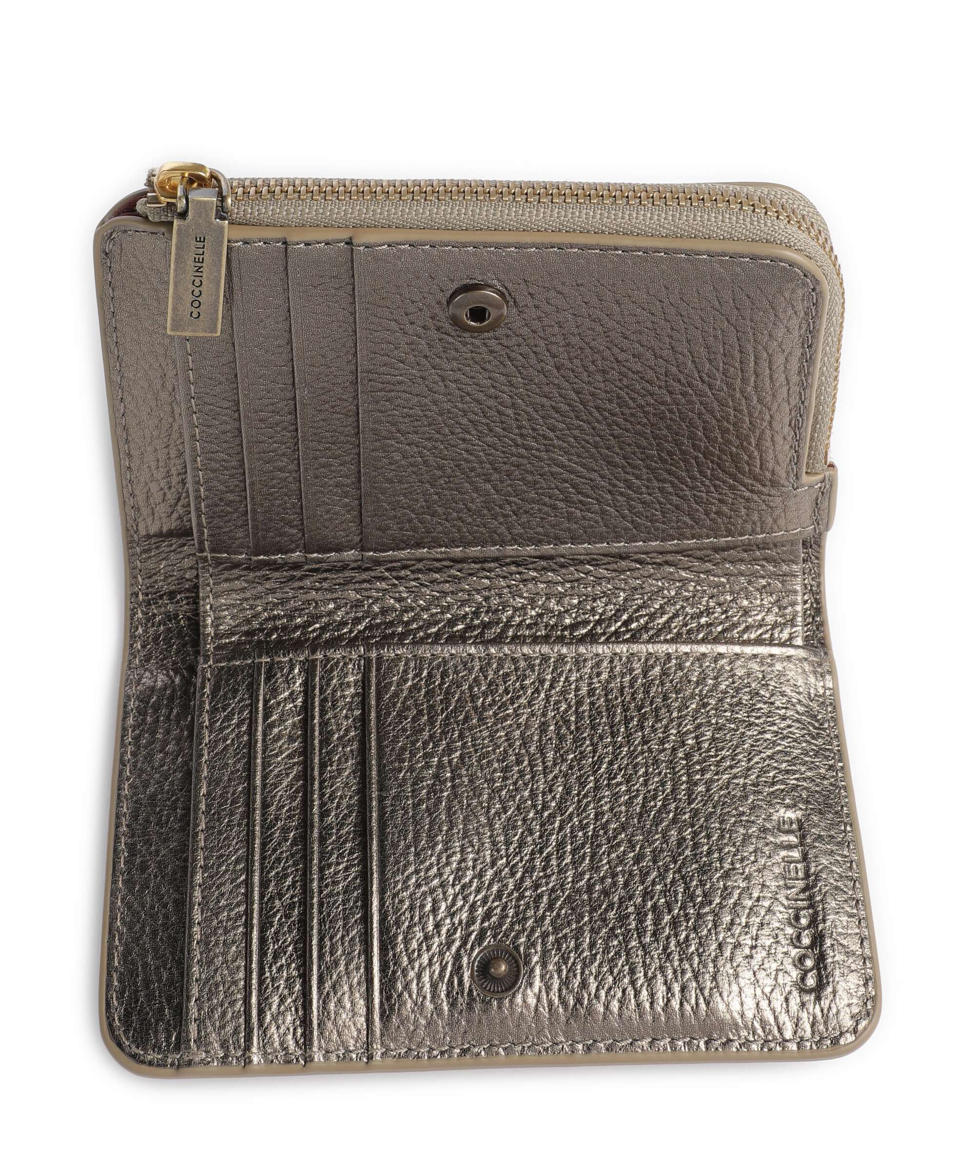 Coccinelle Metallic Soft Wallet antique brass