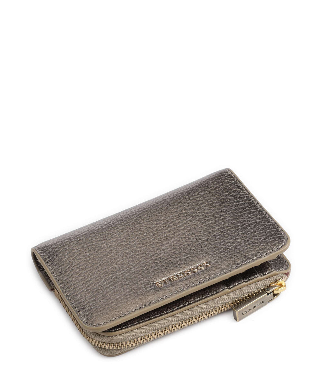 Coccinelle Metallic Soft Wallet antique brass