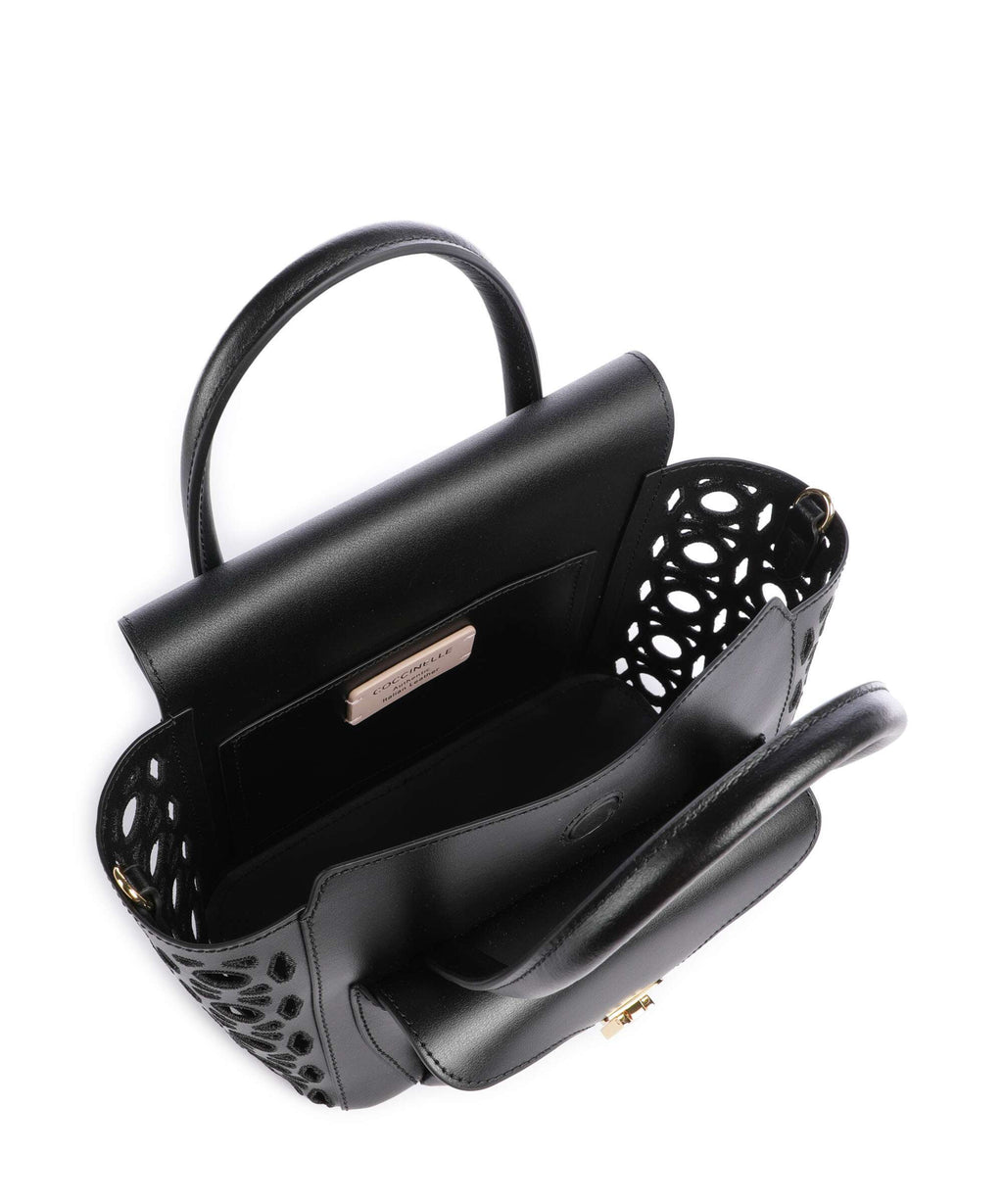 Coccinelle Beat Double Monogram Handbag noir