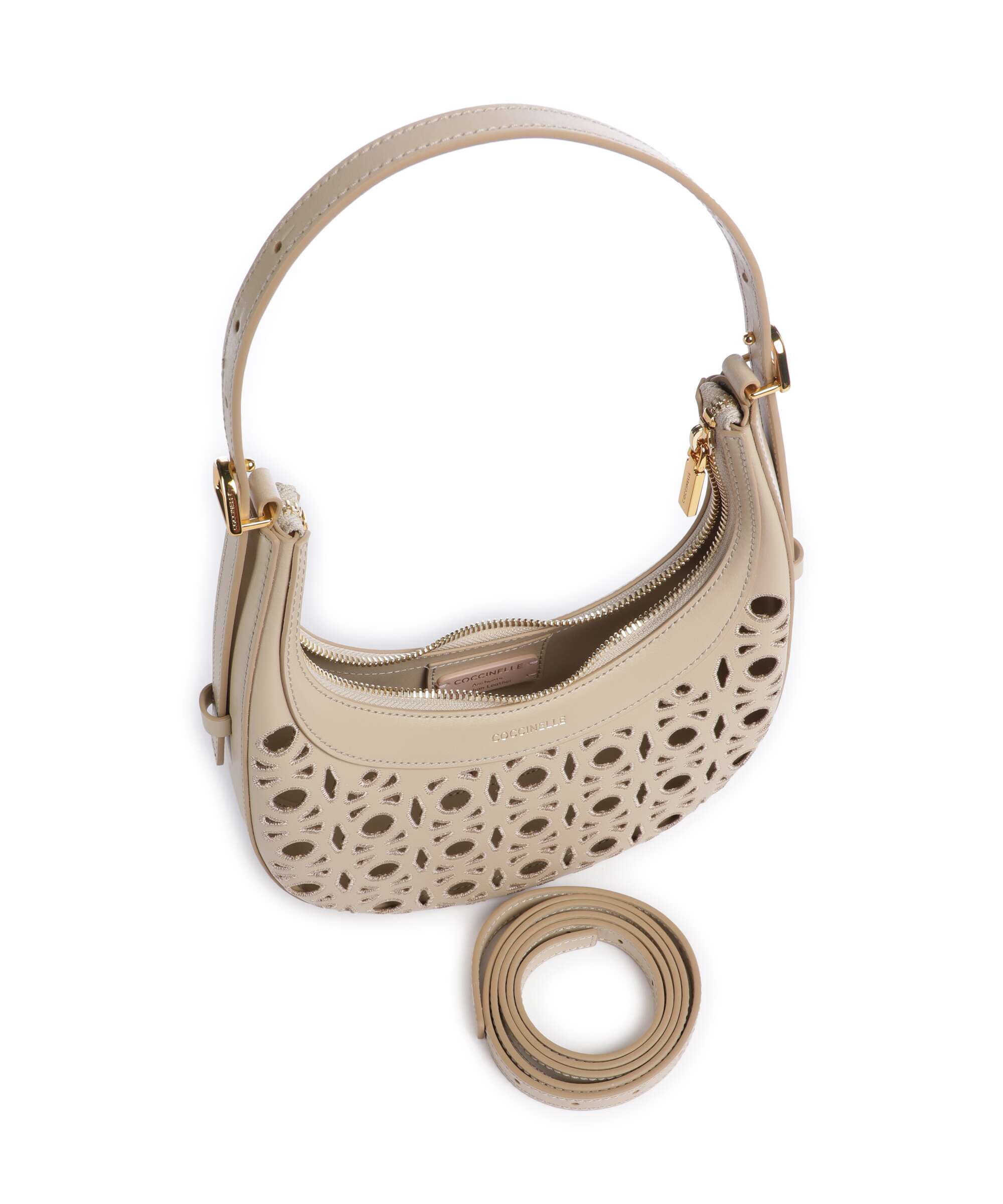 Coccinelle Whisper Monogram Sangallo Shoulder bag sandshell