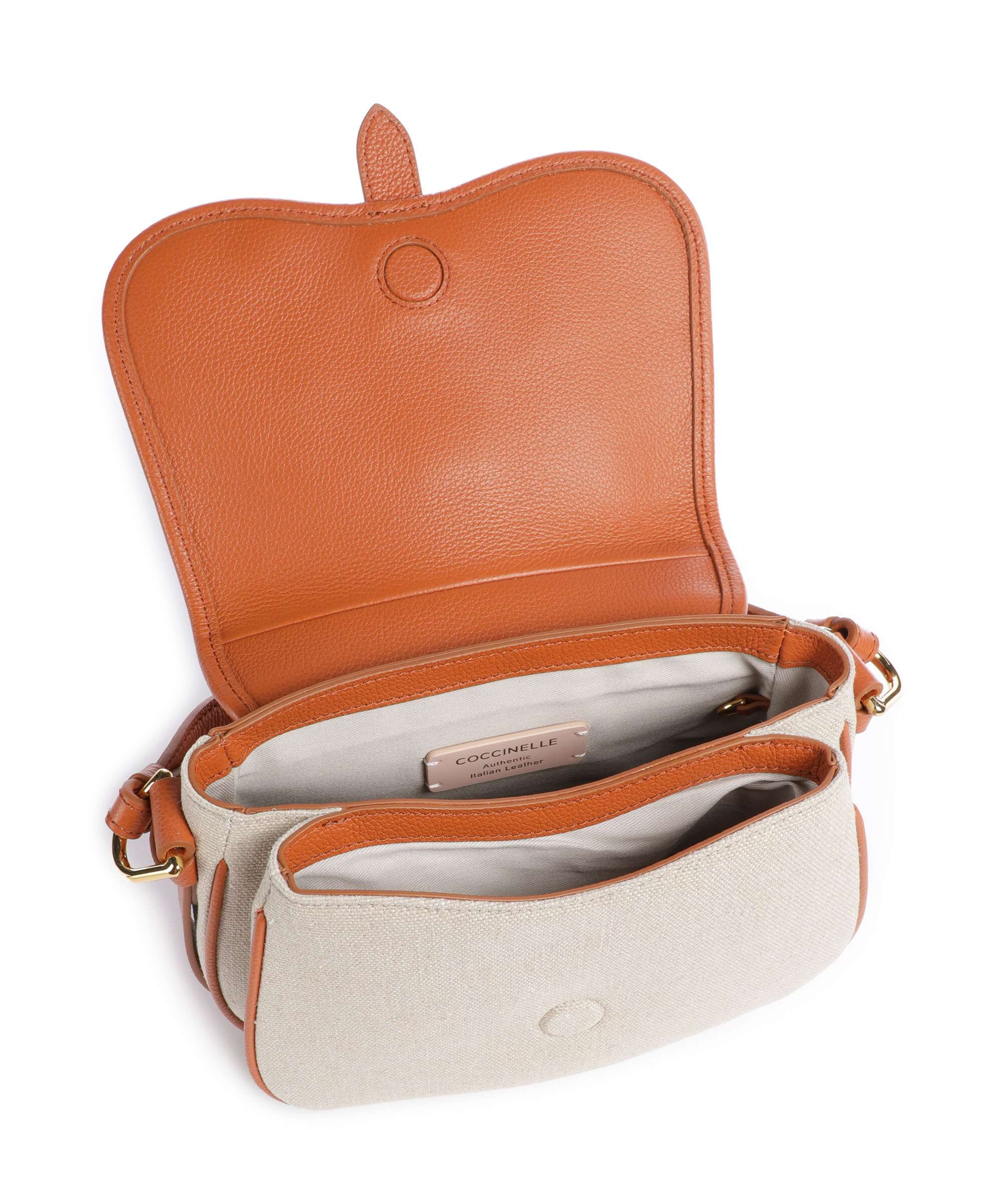 Coccinelle Mavery Canvas Handbag natural/crab