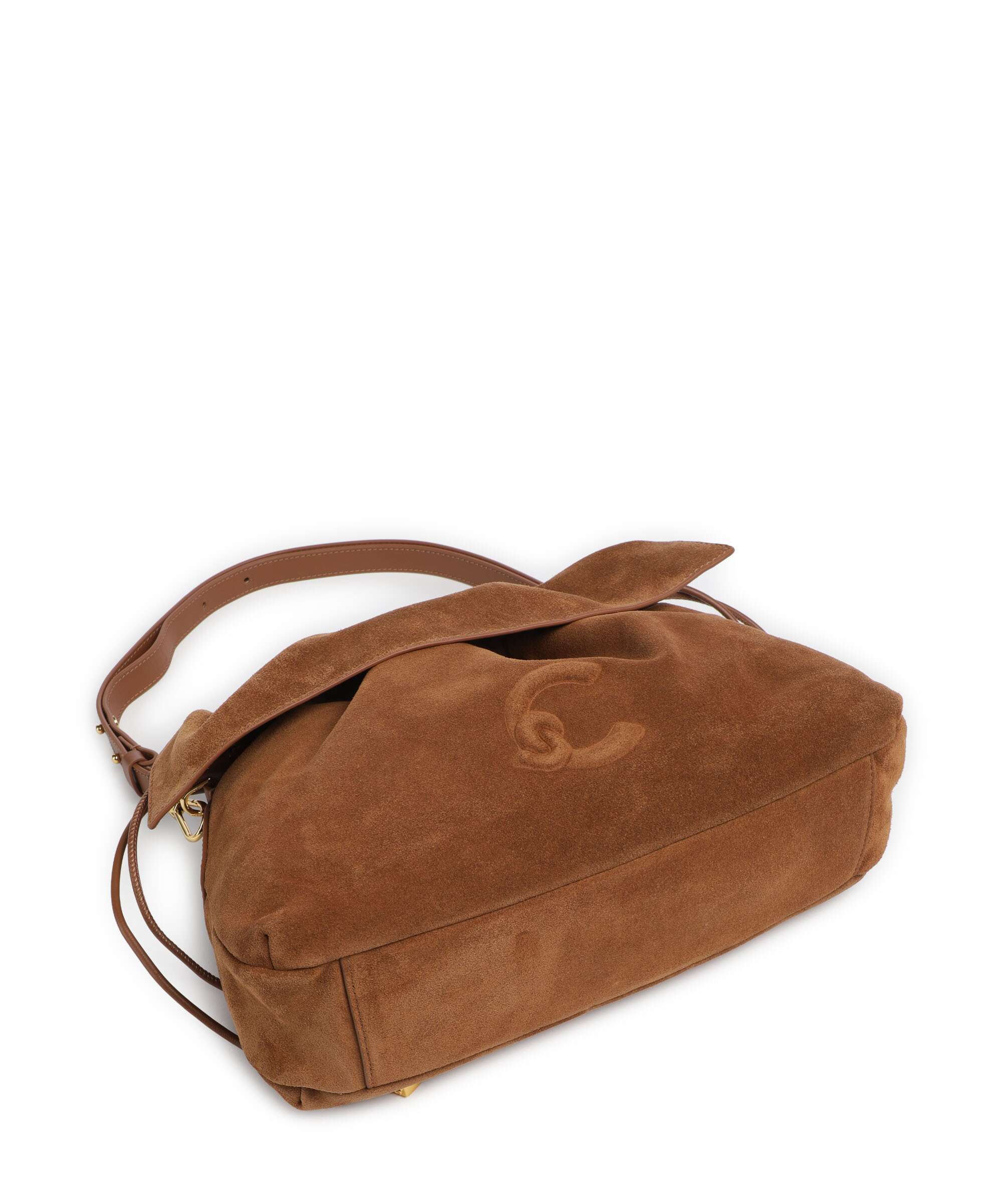 Coccinelle Lidia Suede Hobo bag cognac