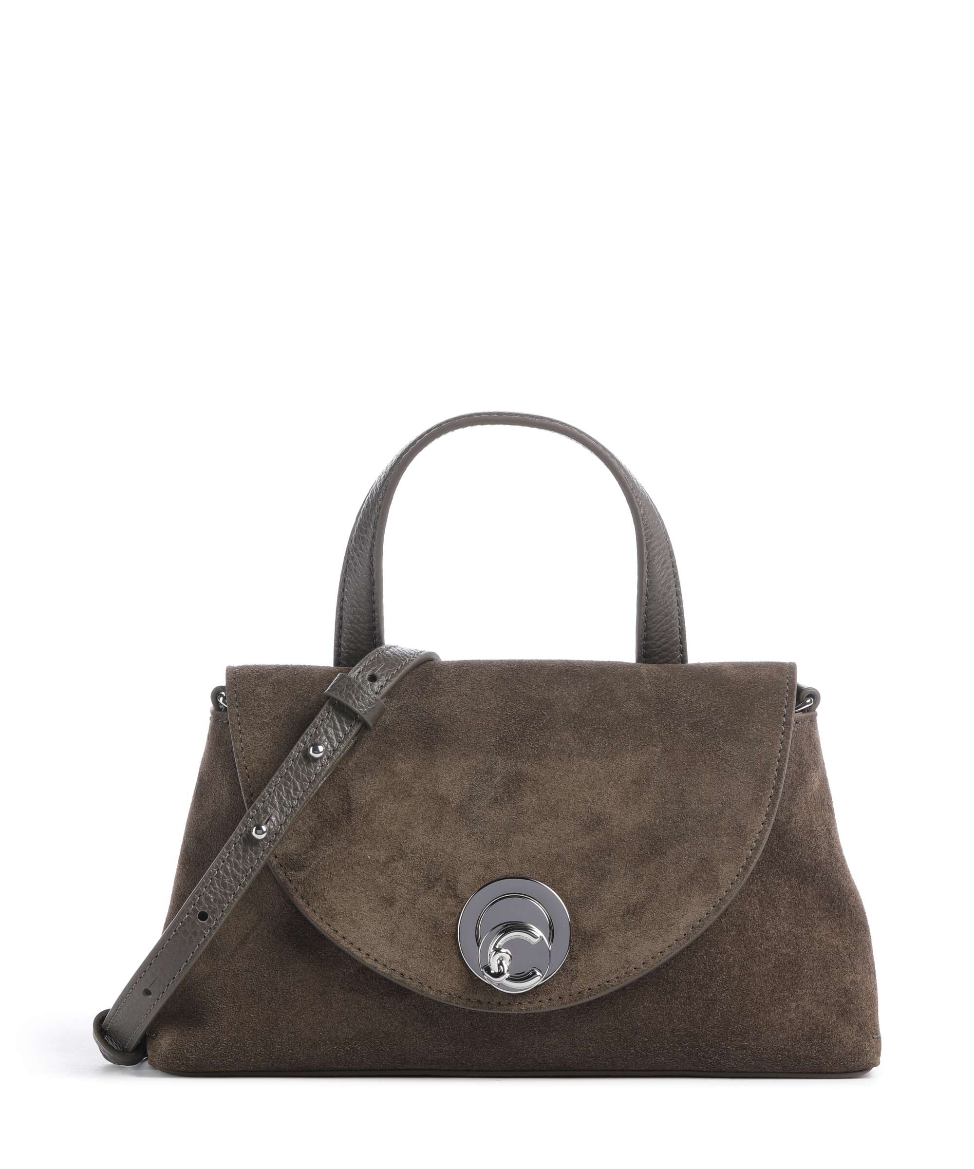 Coccinelle Nikla Suede Handbag fango