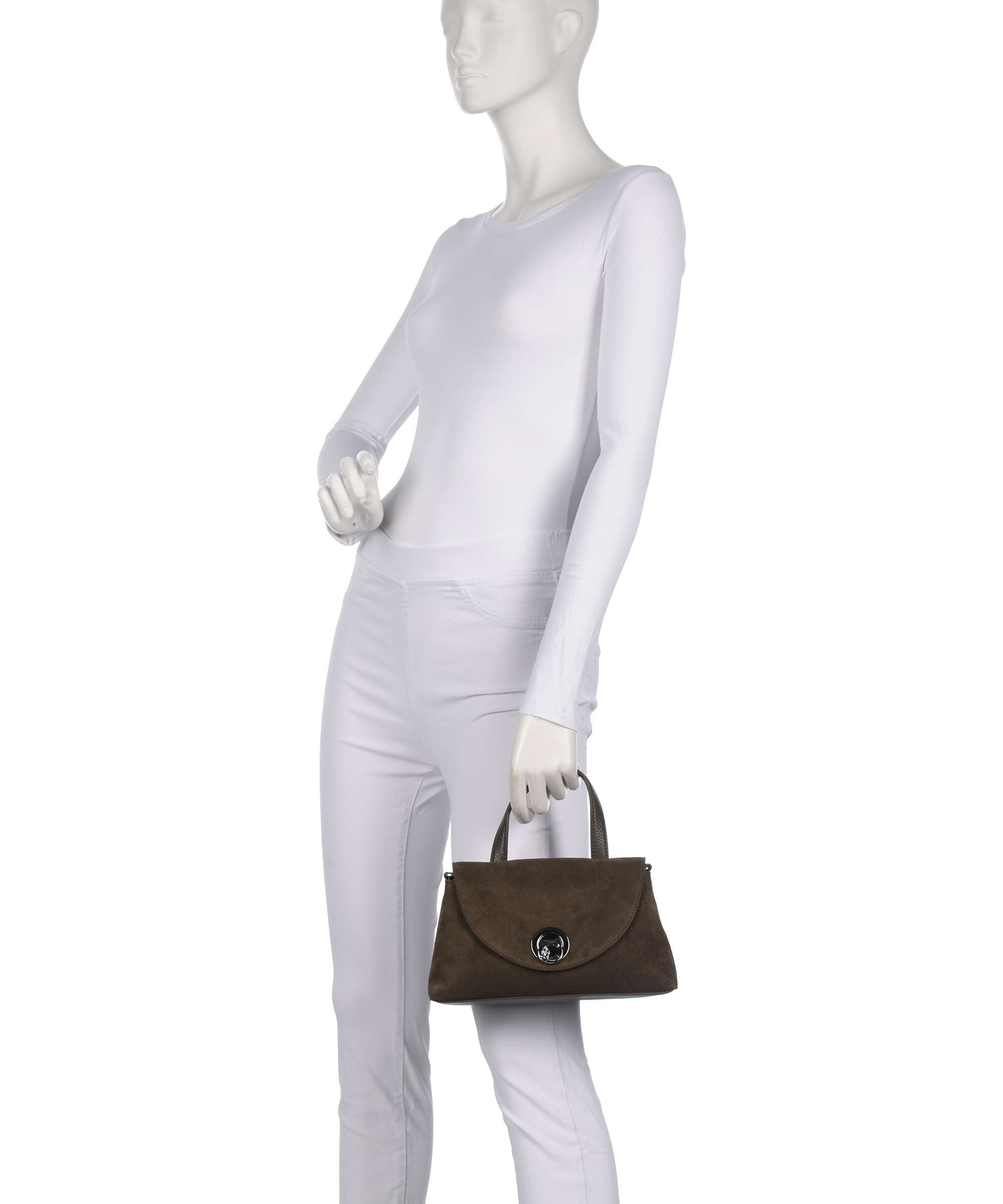 Coccinelle Nikla Suede Handbag fango