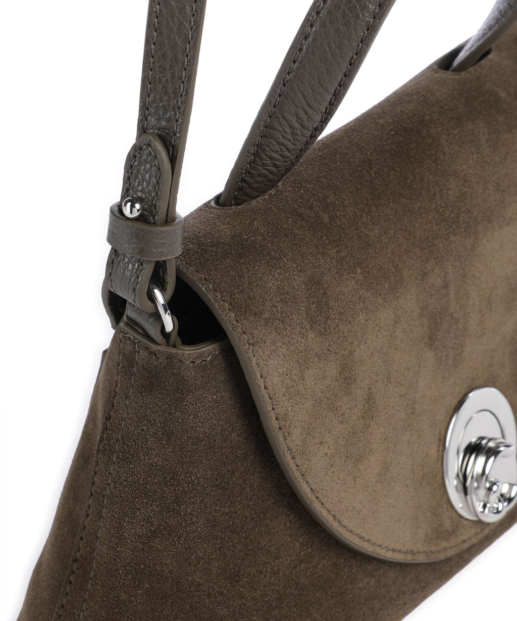 Coccinelle Nikla Suede Handbag fango