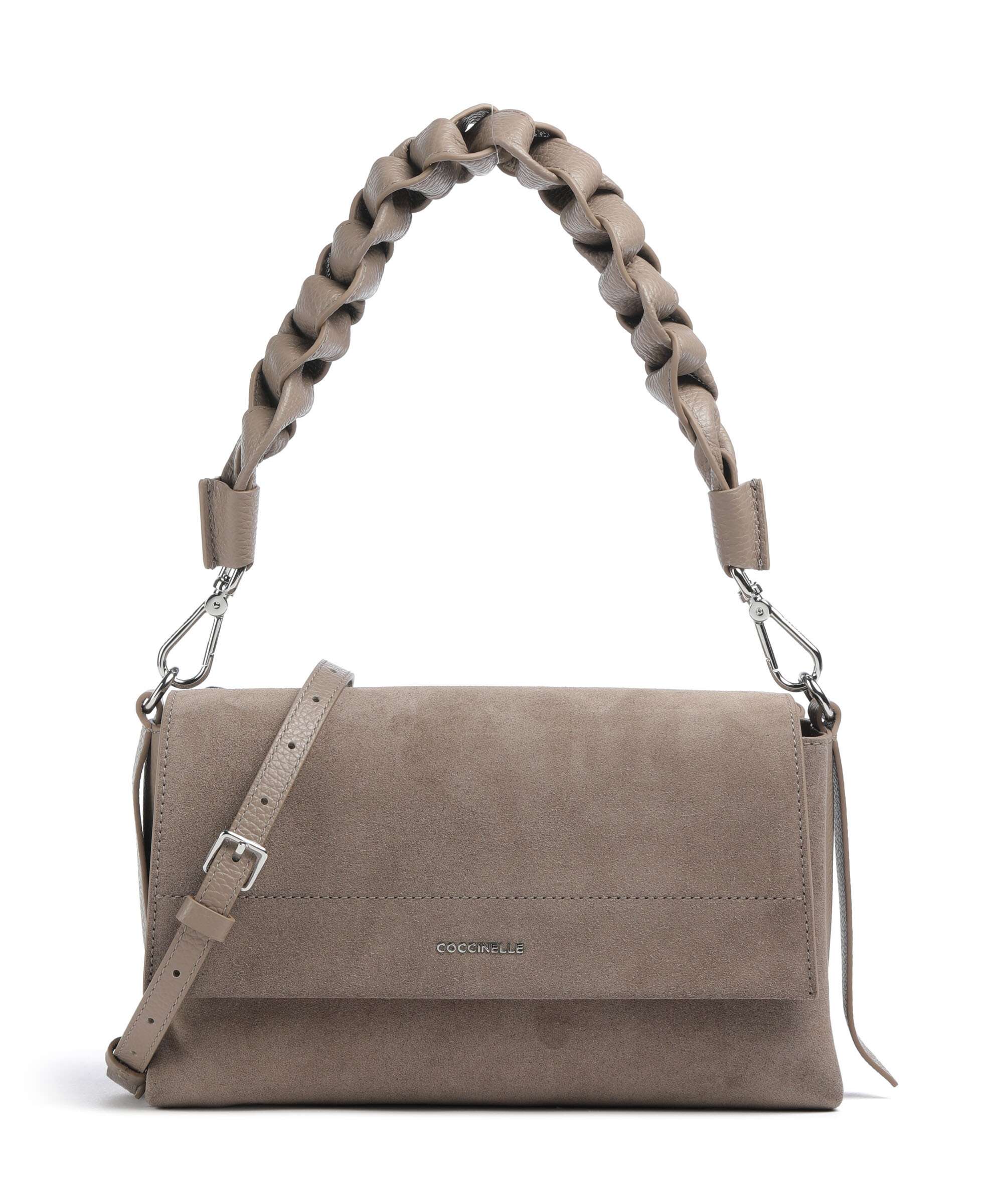 Coccinelle Boheme Suede Shoulder bag warm taupe