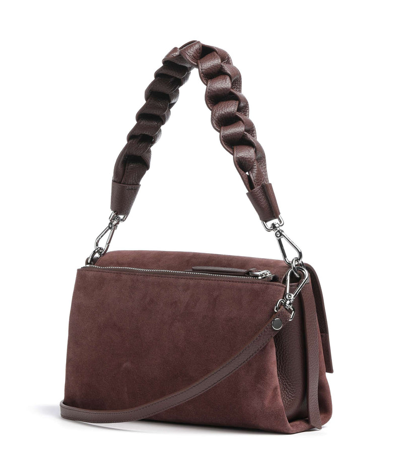 Coccinelle Boheme Suede Shoulder bag berry