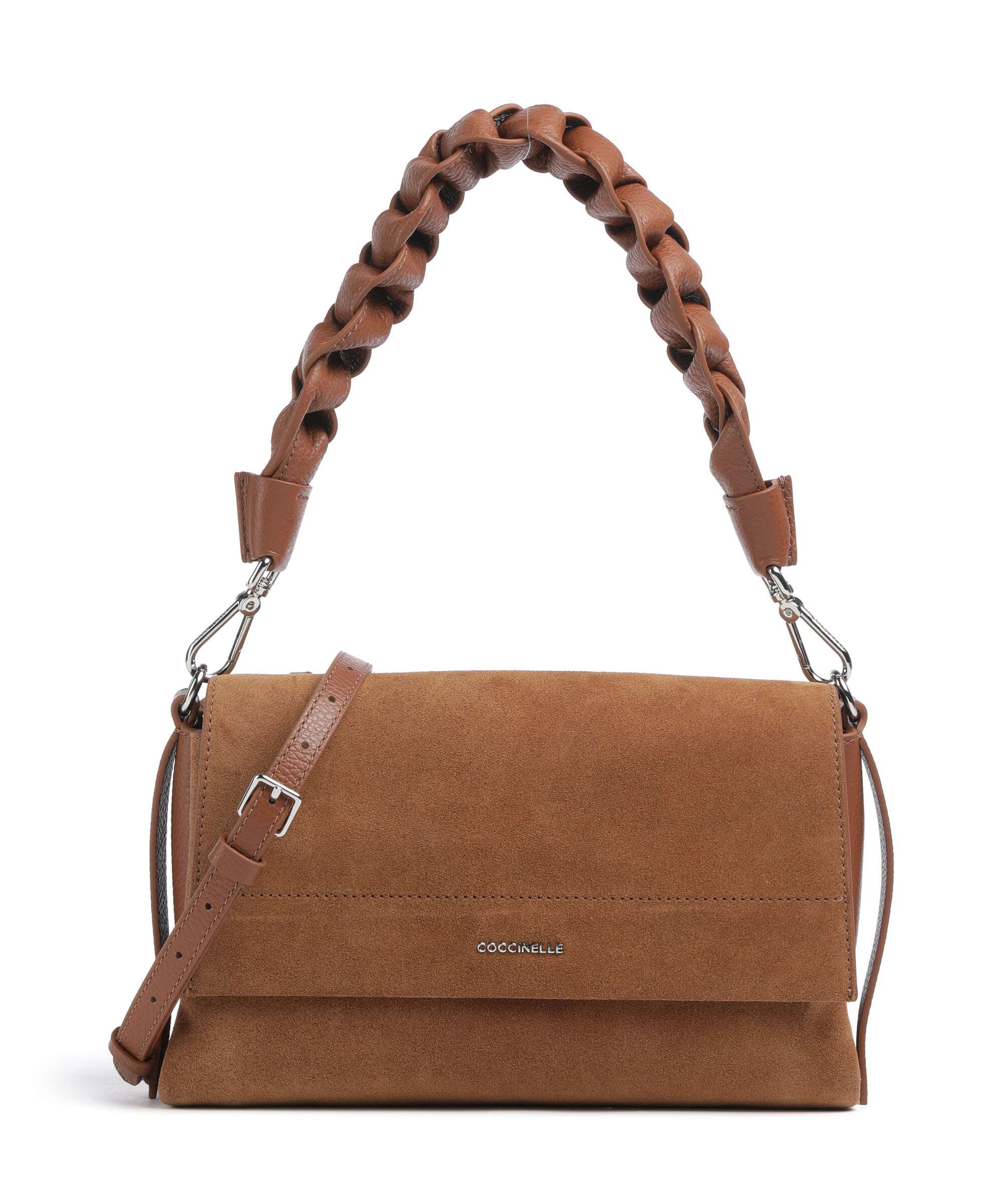 Coccinelle Boheme Suede Shoulder bag cognac