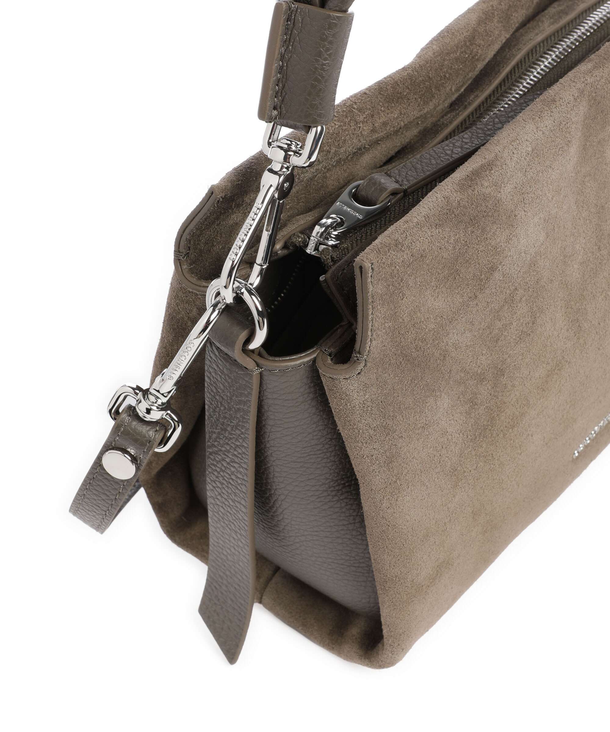 Coccinelle Boheme Suede Handbag fango
