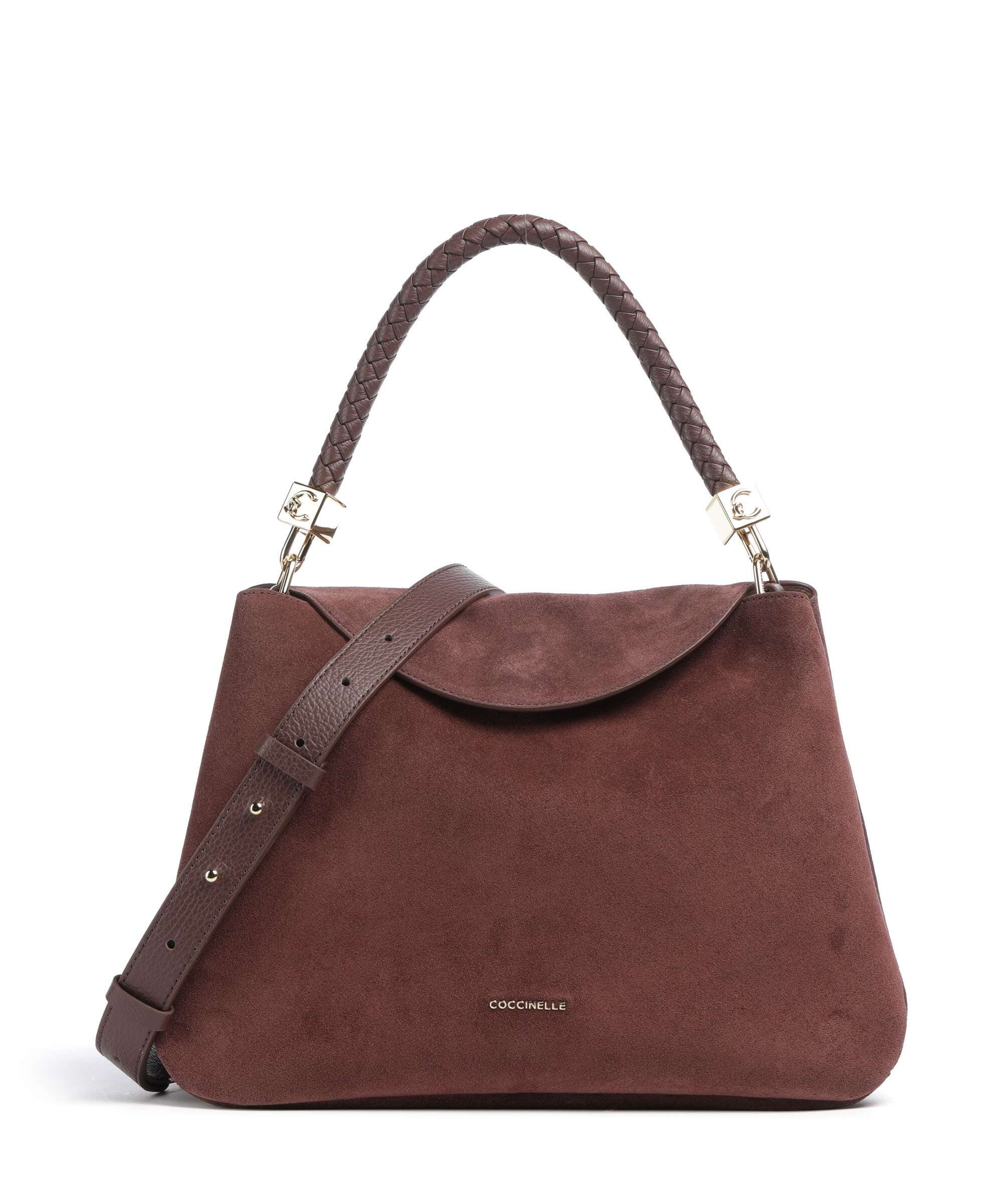Coccinelle Tiggy Suede Handbag berry