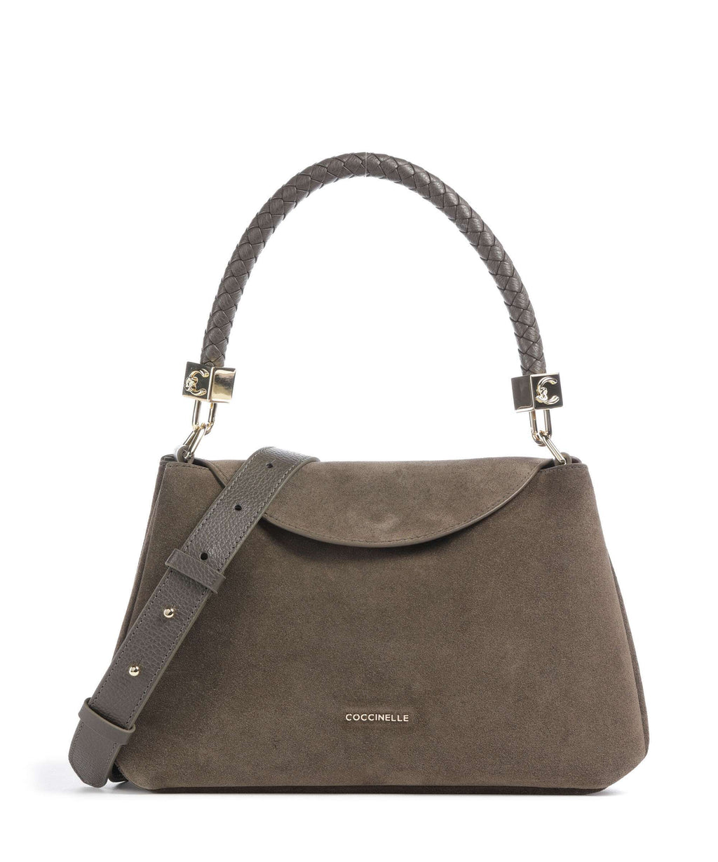 Coccinelle Tiggy Suede Shoulder bag fango