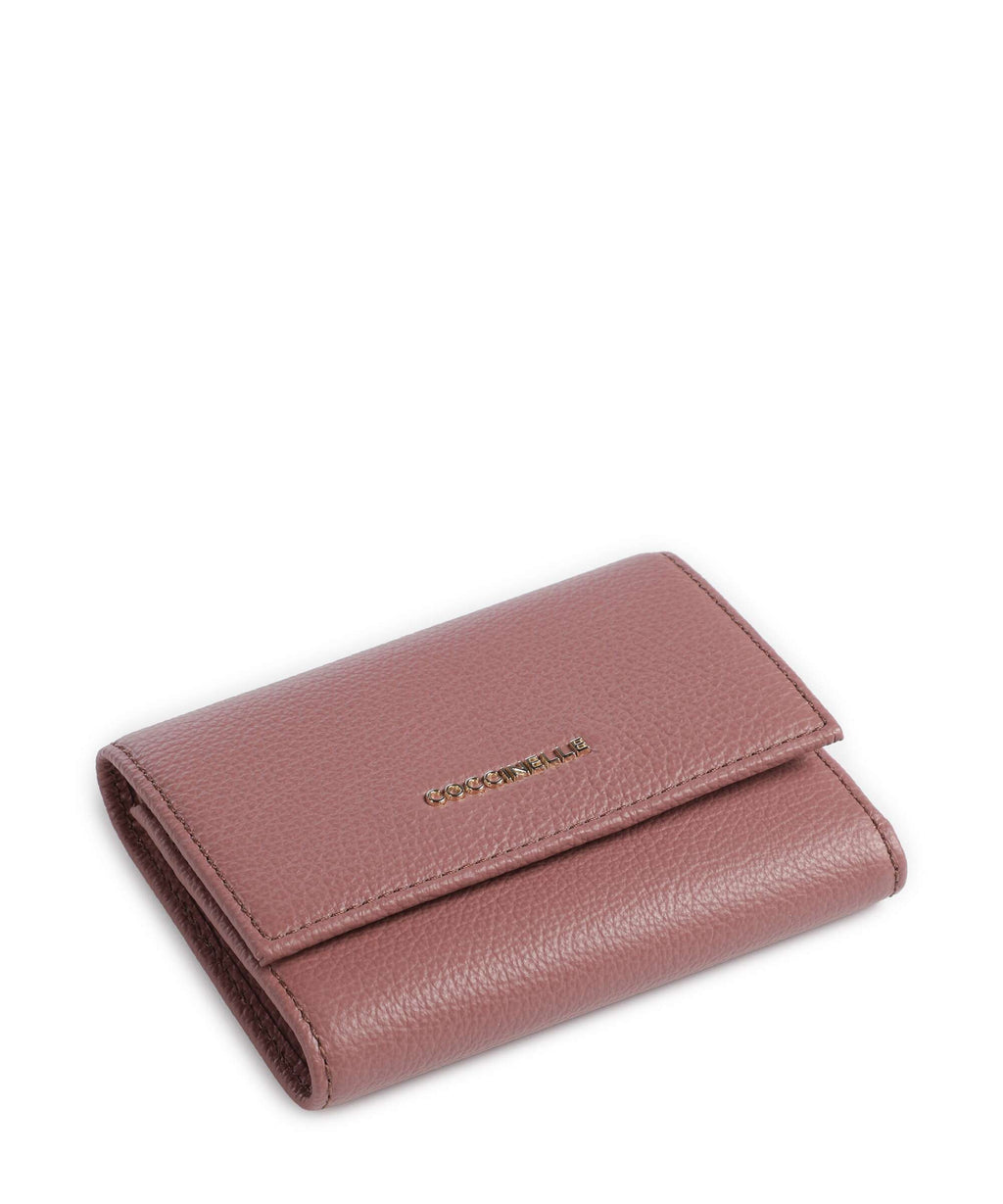 Coccinelle Metallic Soft Wallet winter rose