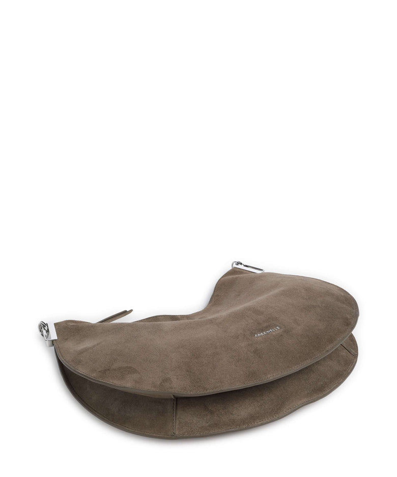 Coccinelle Sunup Suede Shoulder bag fango