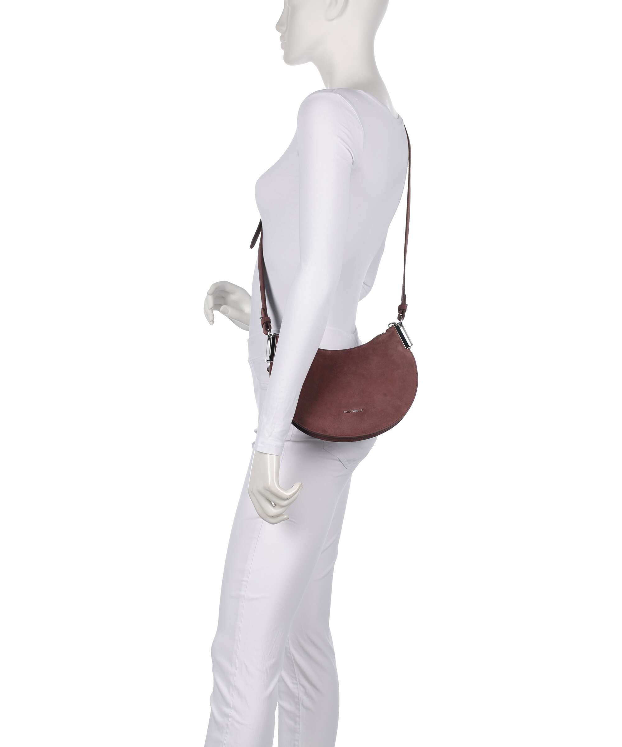Coccinelle Sunup Suede Shoulder bag berry