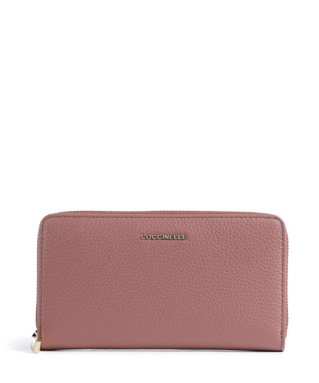 Coccinelle Metallic Soft Wallet winter rose