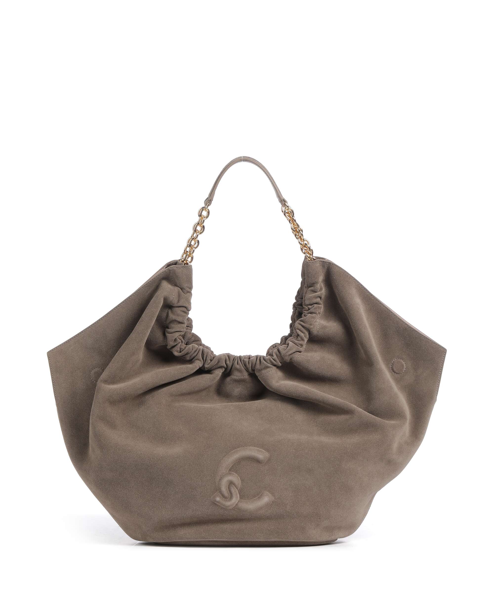 Coccinelle Smash Suede Hobo bag warm taupe